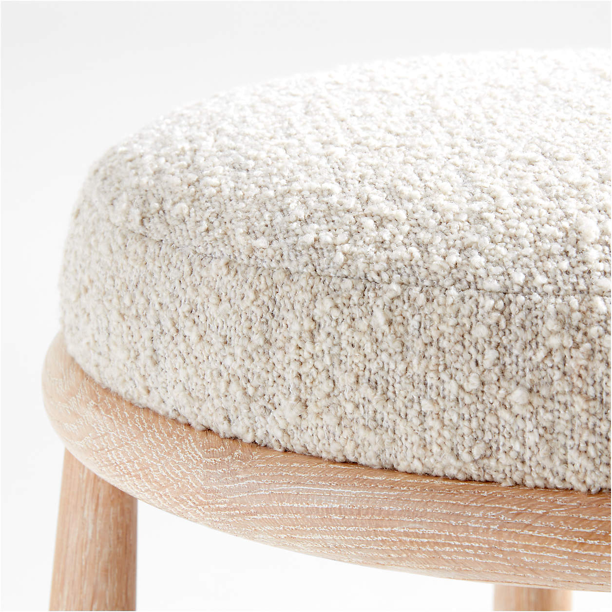 Hobbs Cerused Natural Oak Wood Counter Stool thumbnail 5