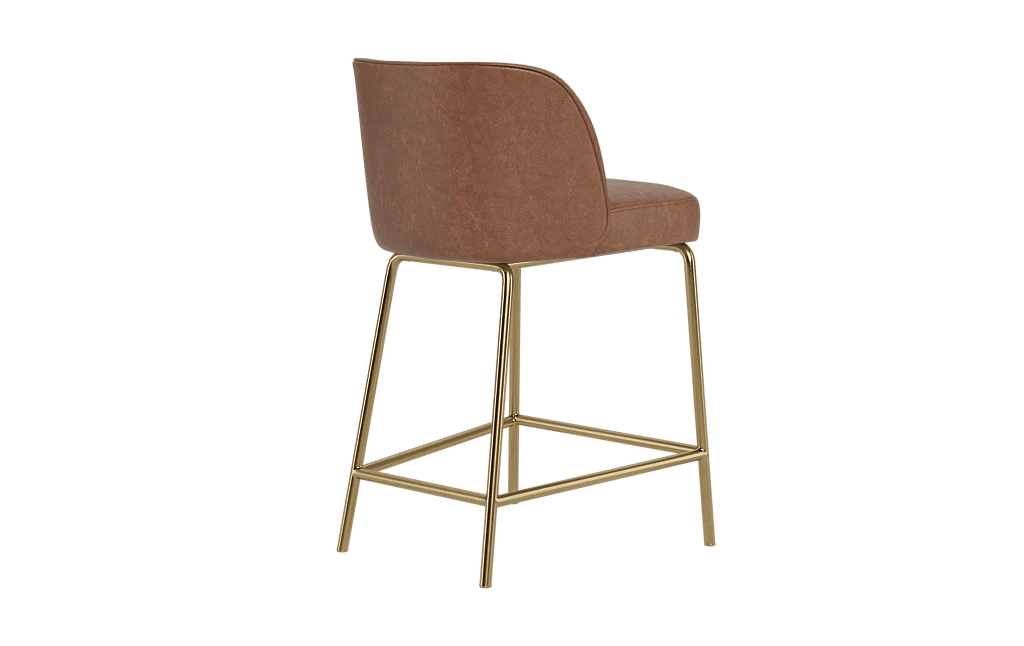 Graham Leather Metal Framed Upholstered Counter Stool thumbnail 3