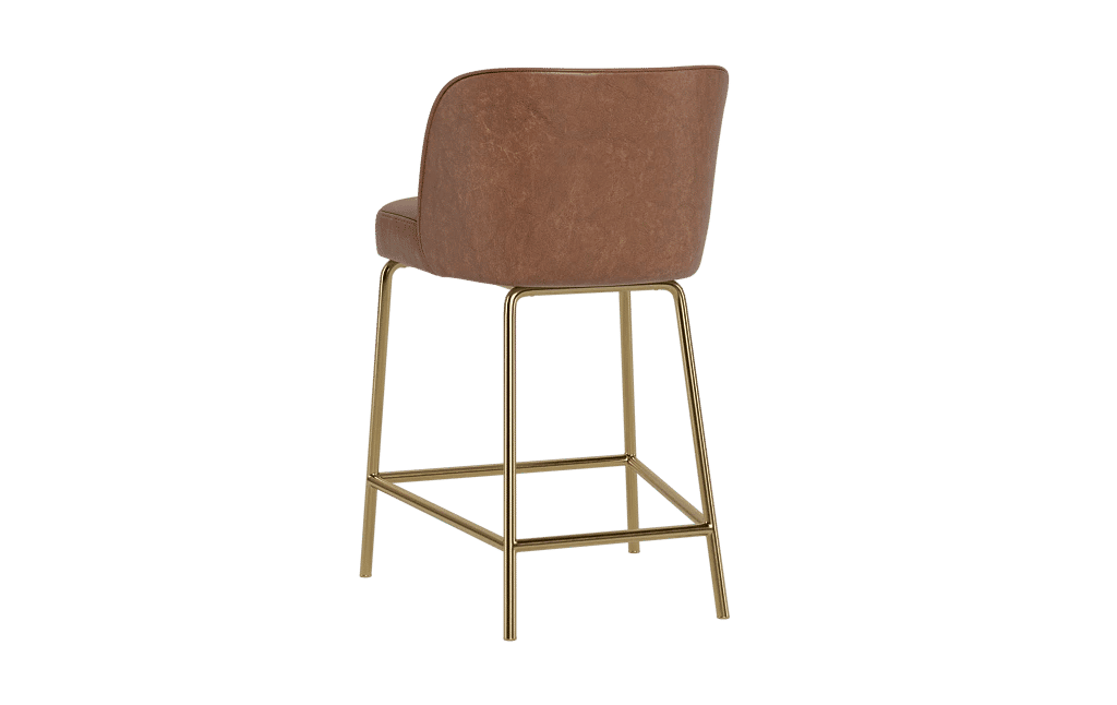 Graham Leather Metal Framed Upholstered Counter Stool thumbnail 4