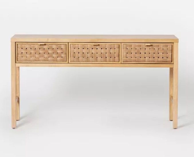Palmdale Woven Drawer Console Natural thumbnail 2