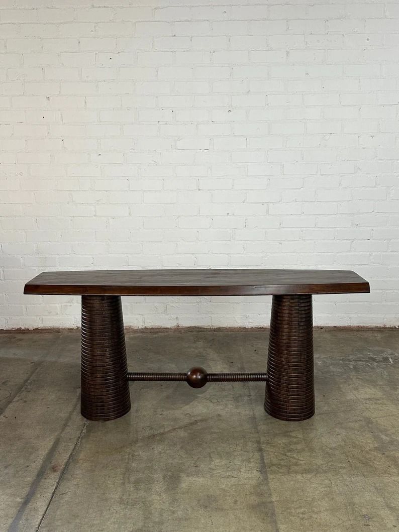 Contemporary console table in reclaimed pine thumbnail 2