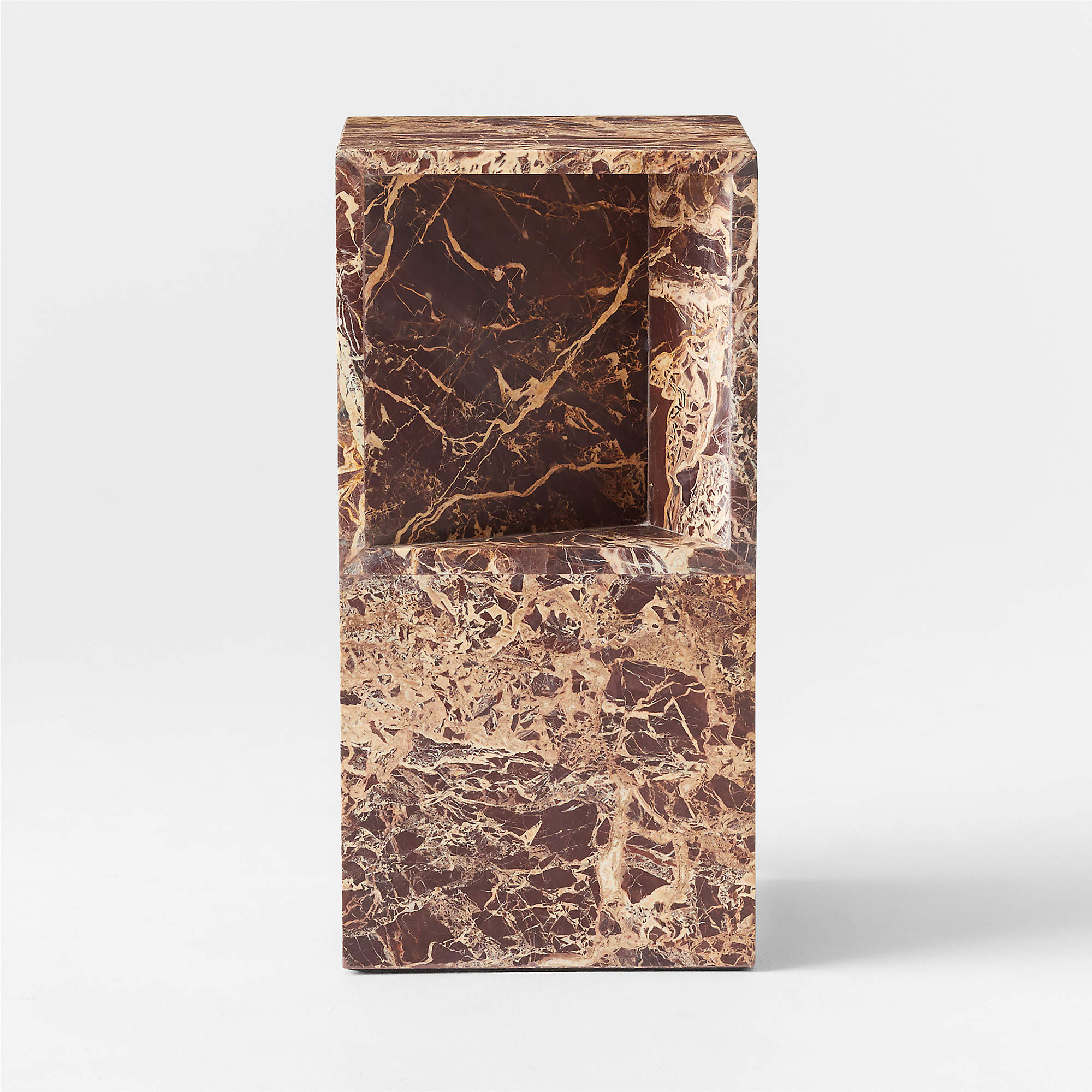 Periscope Red Marble Side Table thumbnail 3