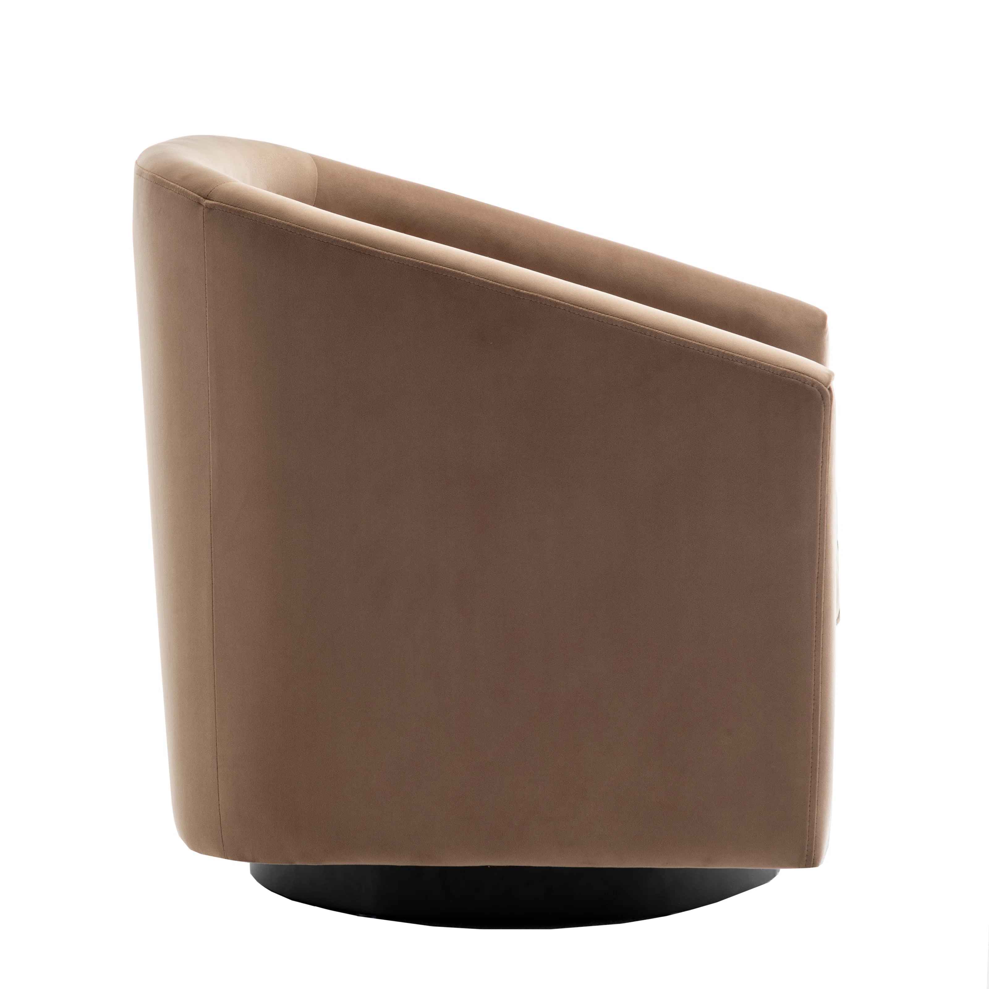 Velvet Swivel Barrel Chair thumbnail 3