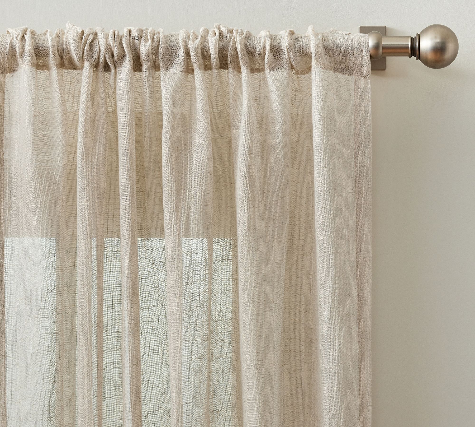 Toyoko Linen Blended Semi-Sheer Back Tab Curtain Pair (Set of 2) thumbnail 2