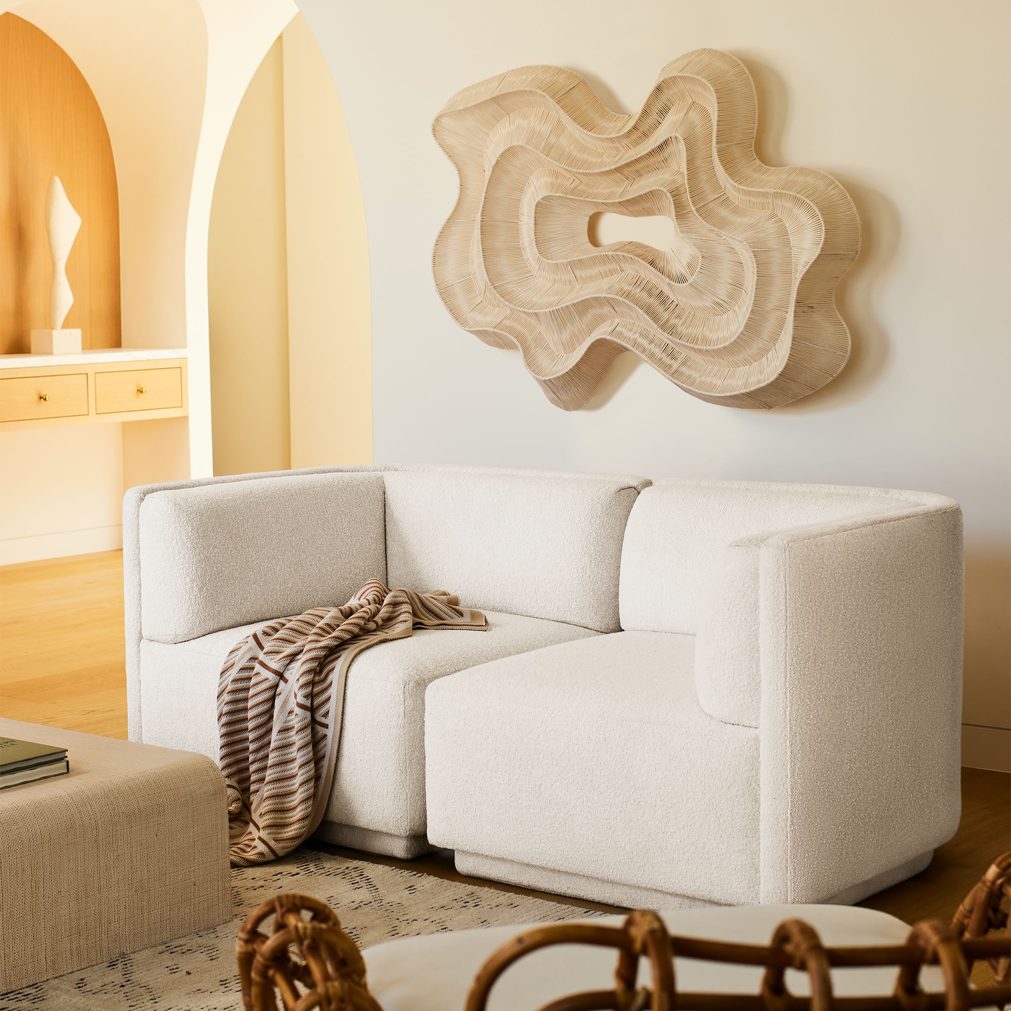 Geode Fiber Natural Dimensional Wall Art thumbnail 3