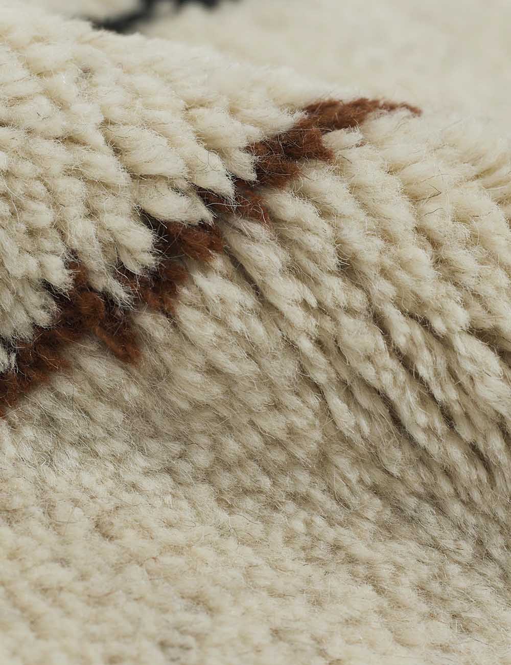 Irregular Grid Hand Knotted Wool Rug-9'x12' thumbnail 5