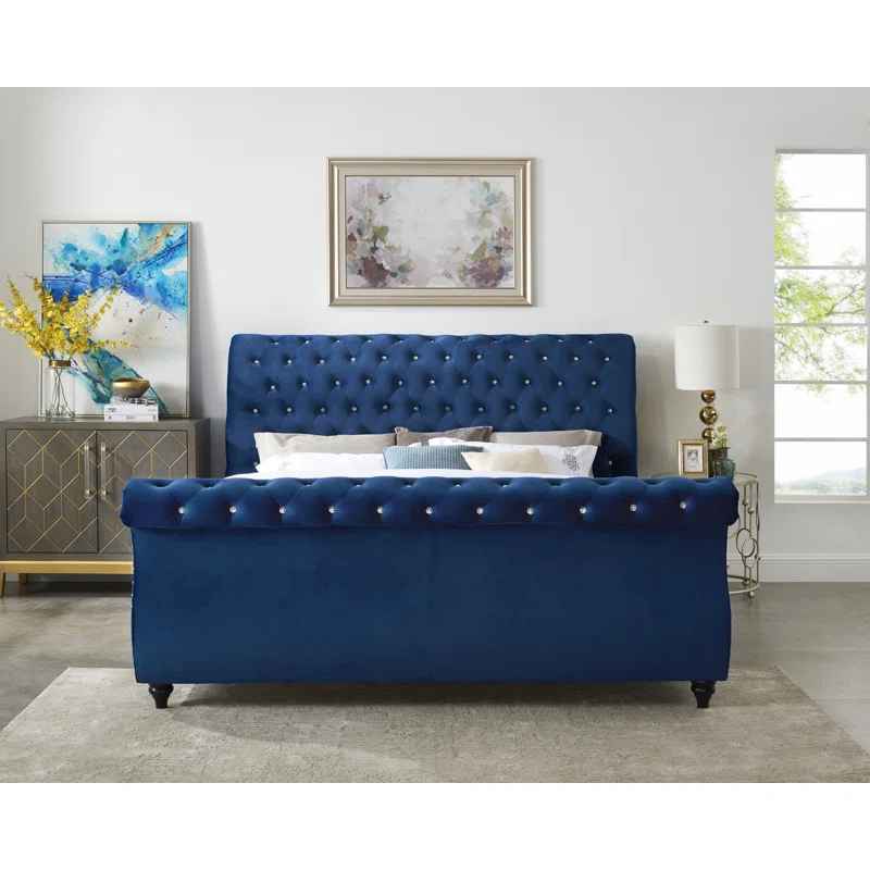 Matos Upholstered Sleigh Bed-King thumbnail 2