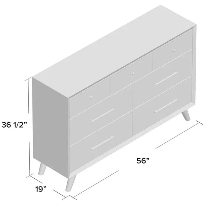 Williams 7 Drawer 56'' W Solid Wood Dresser thumbnail 5