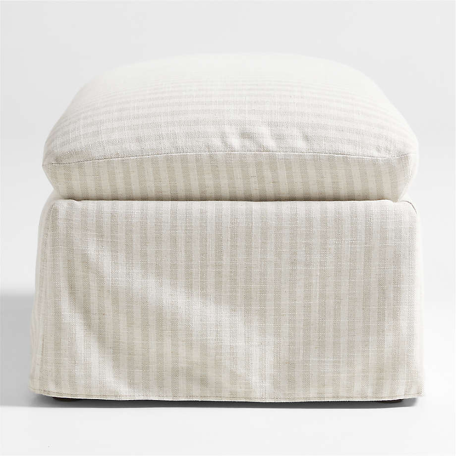 Ever Striped Slipcovered Storage Nursery Ottoman thumbnail 2