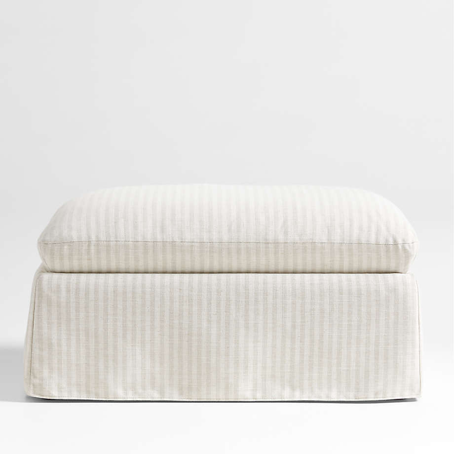 Ever Striped Slipcovered Storage Nursery Ottoman thumbnail 3