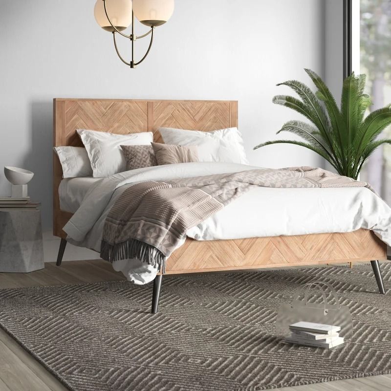 Kayoko Solid Wood Platform Bed Queen thumbnail 2