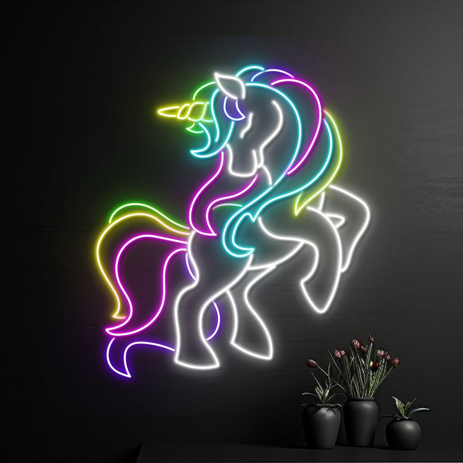 Custom Unicorn Neon Light thumbnail 3