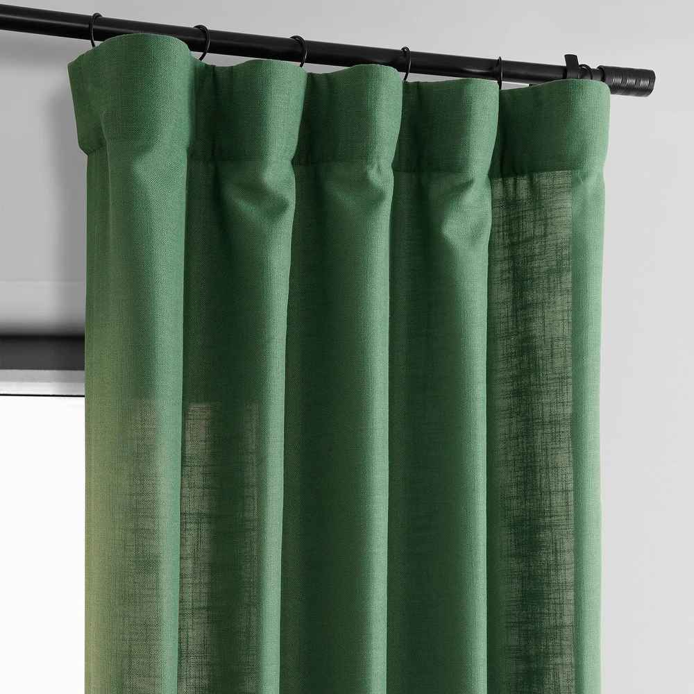 Exclusive Fabrics Classic Faux Linen Curtain-50"x108" thumbnail 4