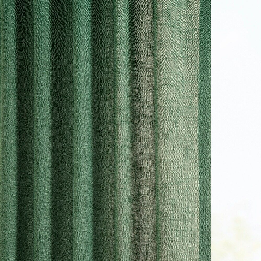 Exclusive Fabrics Classic Faux Linen Curtain-50"x108" thumbnail 5