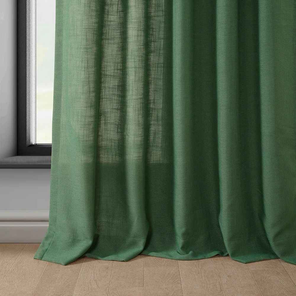 Exclusive Fabrics Classic Faux Linen Curtain-50"x108" thumbnail 6
