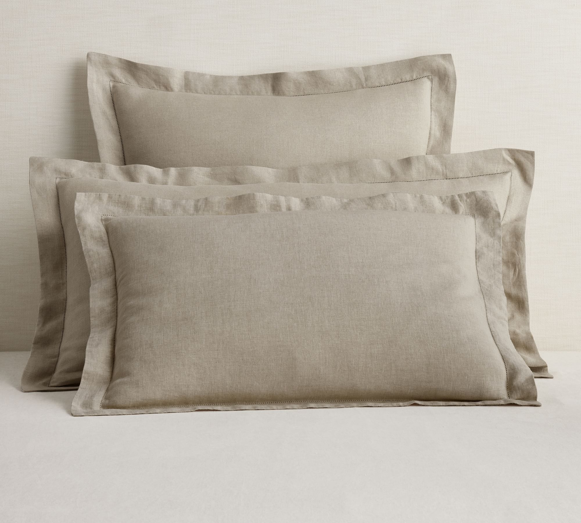 Belgian Dark Flax Linen Standard Sham Set of 2 thumbnail 2