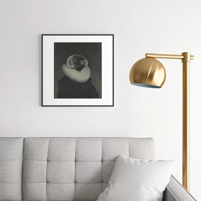 Portrait of a Pug Woman Royal Court Portrait Framed Art Print thumbnail 2