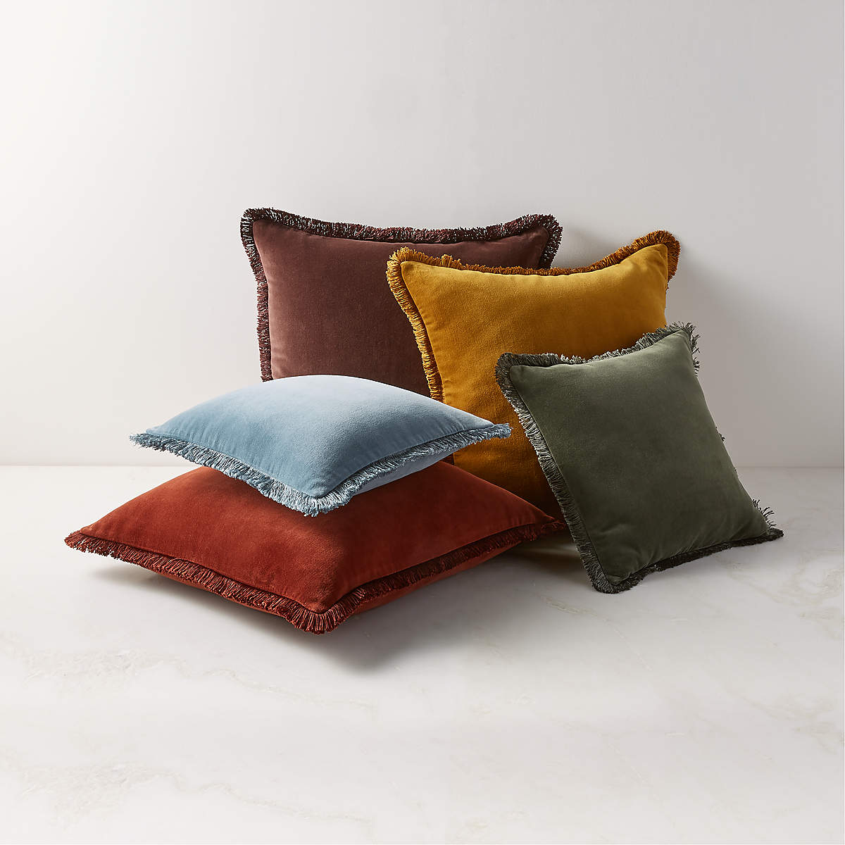 BETTIE DARK RUST RED VELVET THROW PILLOW thumbnail 2