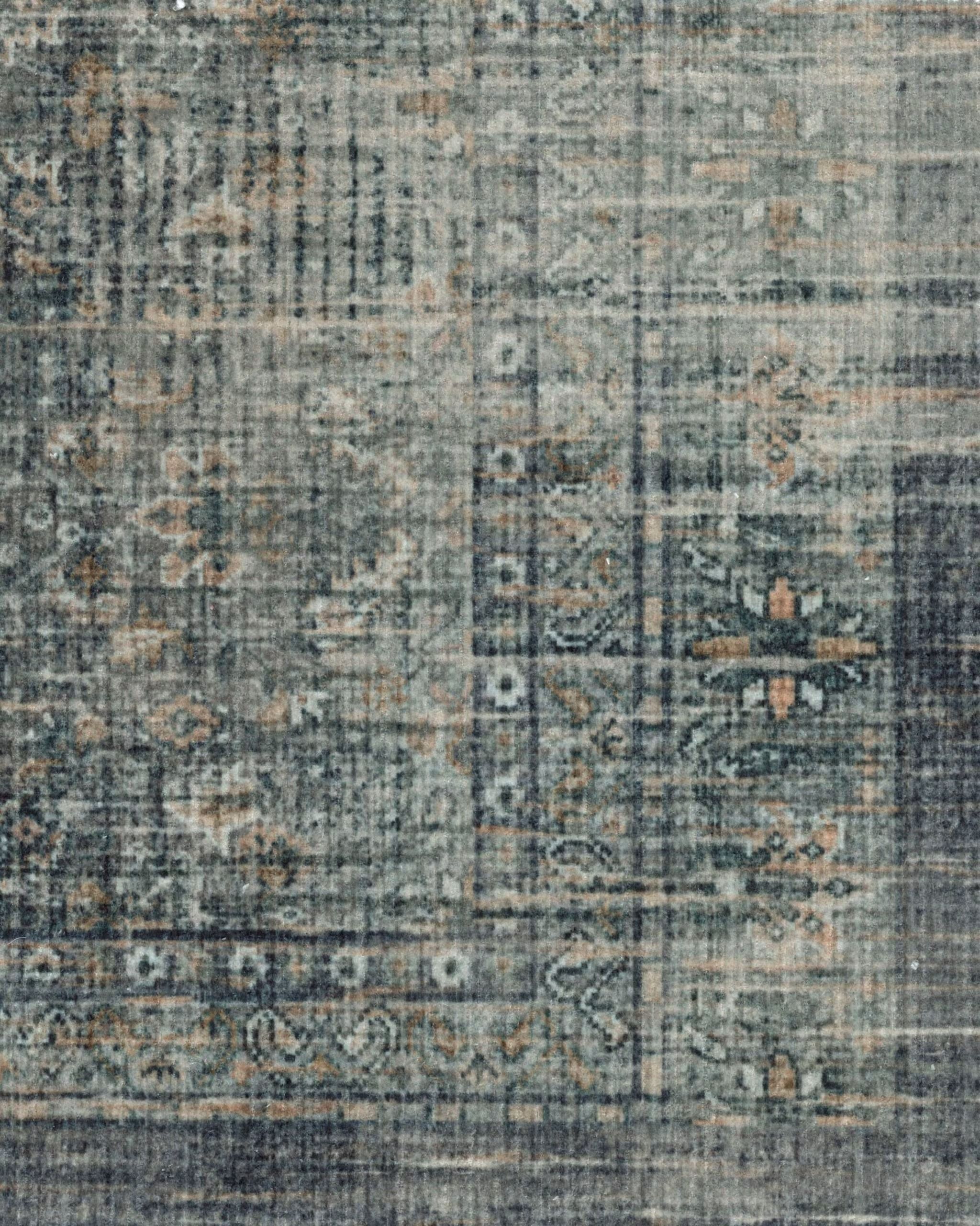 Frances Vintage Teal Blue Rug-8'x10' thumbnail 4