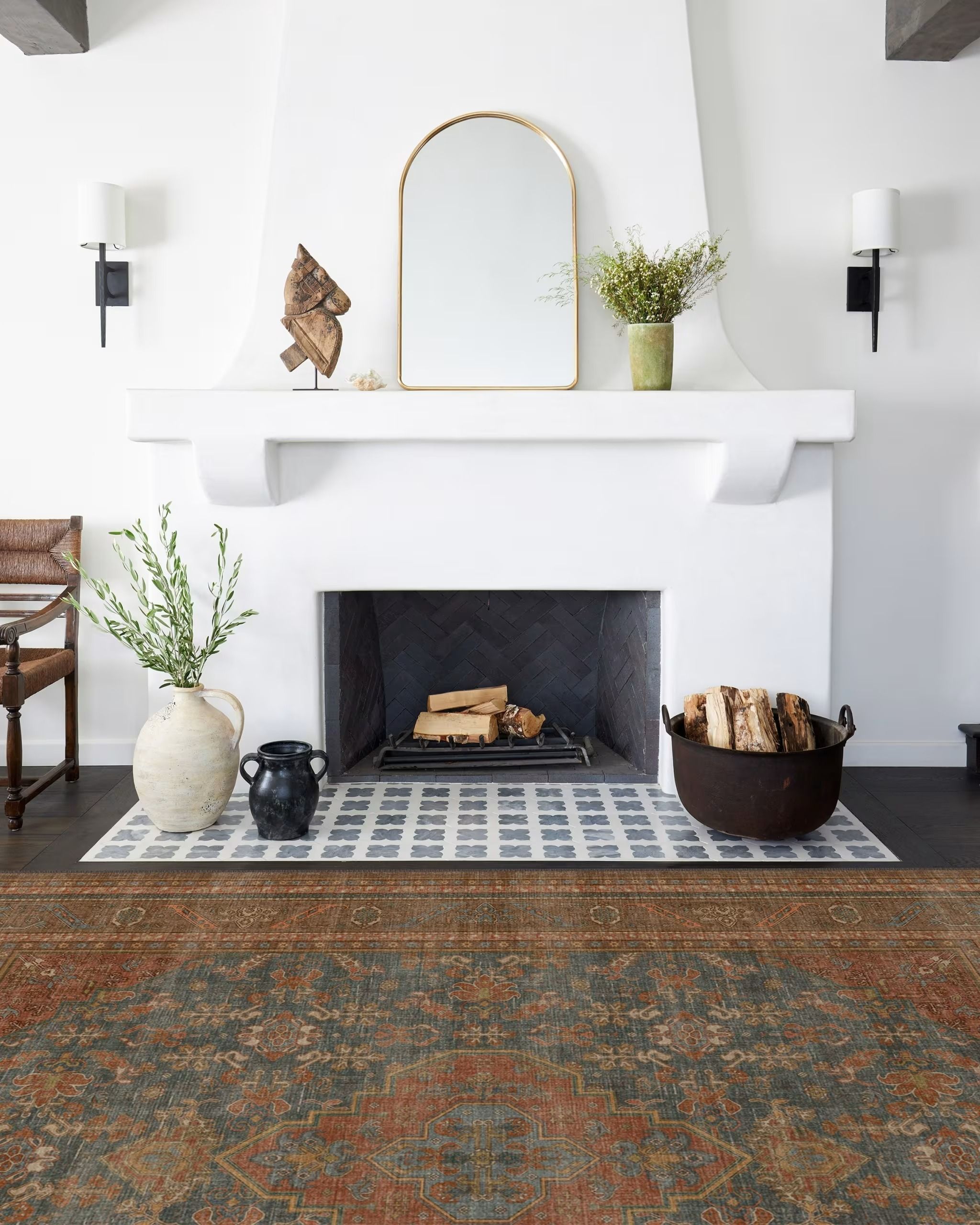 Rowan Teal Blue and Copper Rug-8'x10' thumbnail 3