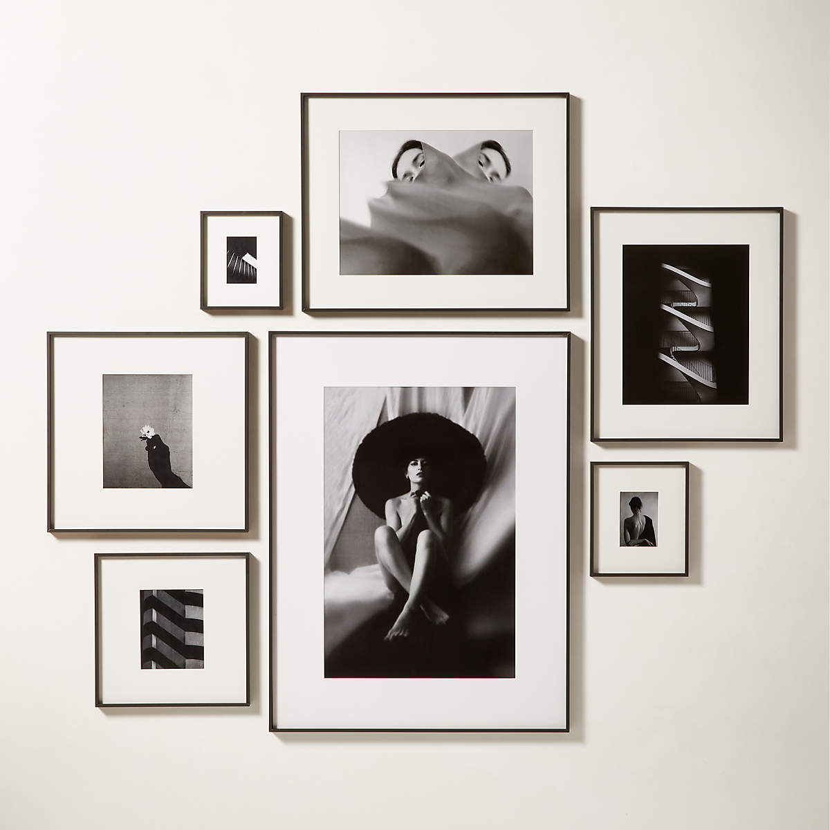 GALLERY SOFT BLACK PICTURE FRAME WITH WHITE MAT thumbnail 2