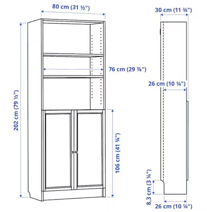 Billy Oxberg Bookcase with Doors thumbnail 3
