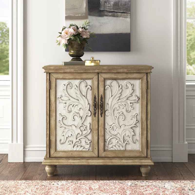 Liza Solid Wood 2 Door Accent Cabinet thumbnail 2