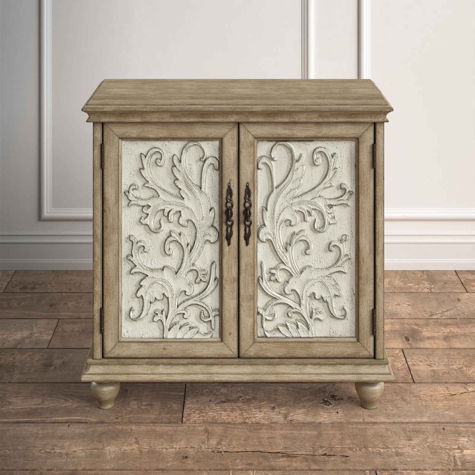 Liza Solid Wood 2 Door Accent Cabinet thumbnail 3