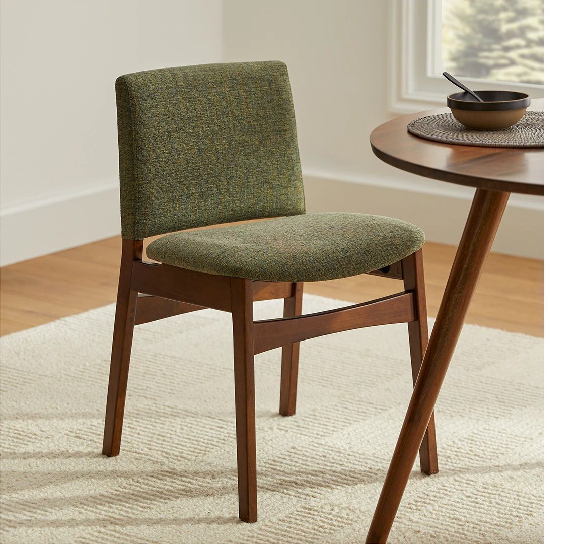 Nosh Hemlock Green Walnut Dining Chair thumbnail 2