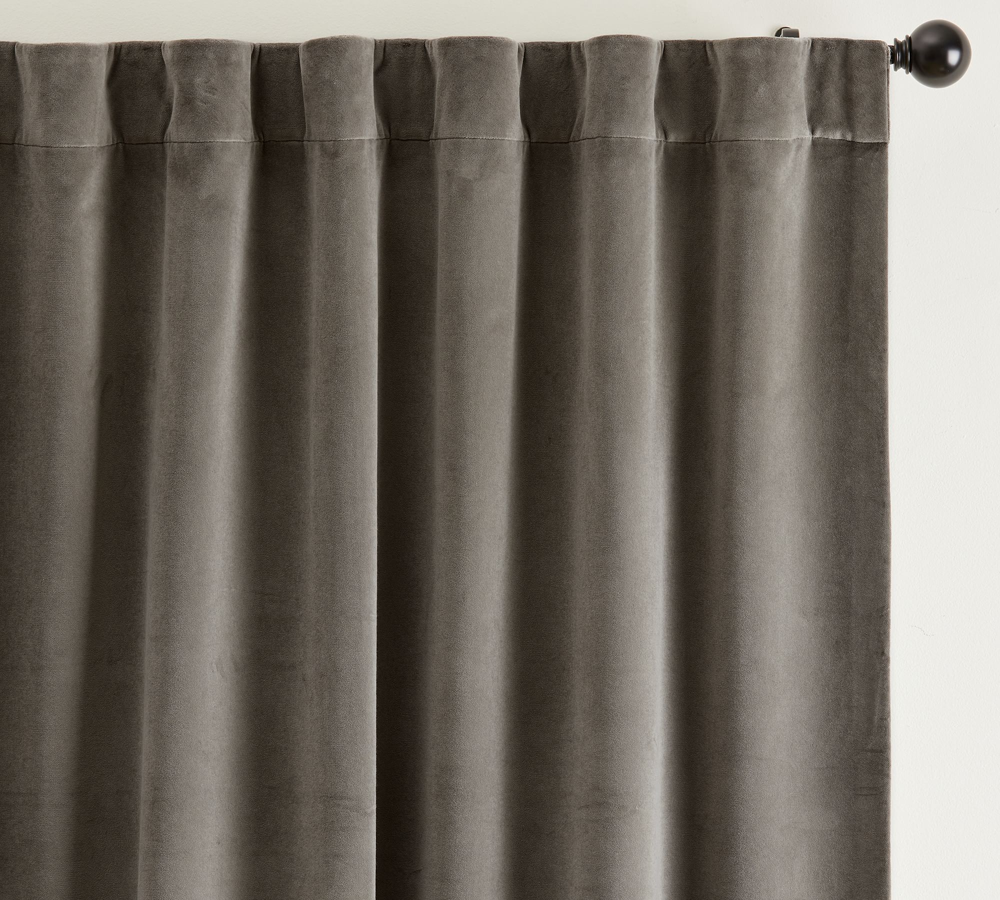 Velvet Twill Blackout Curtain Flagstone 108" thumbnail 2