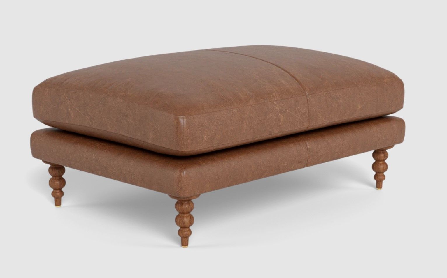 Maxwell Leather Ottoman thumbnail 3