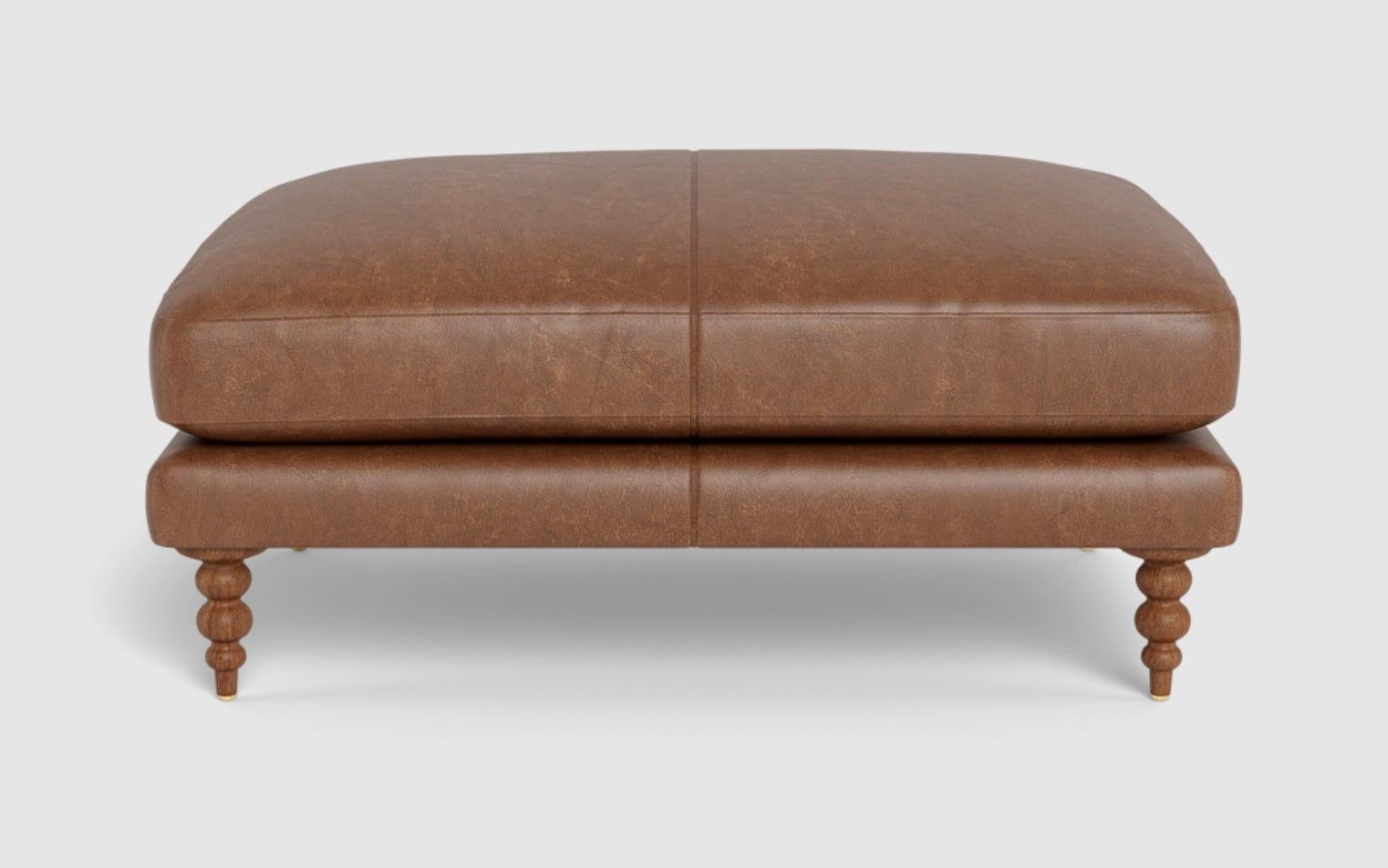 Maxwell Leather Ottoman thumbnail 4