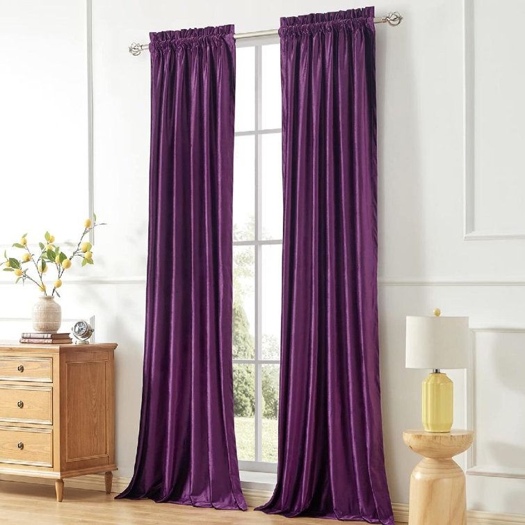 Elliotte Velvet Blackout Curtain Pair (Set of 2) thumbnail 2