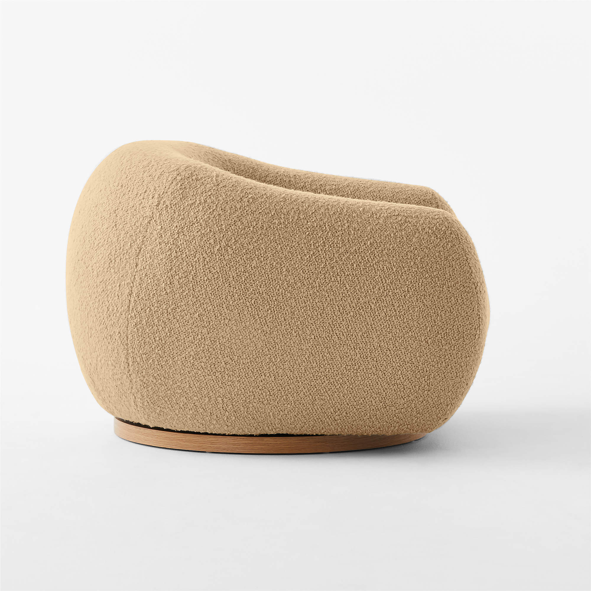Laszlo Camel Brown Boucle Swivel Chair thumbnail 4