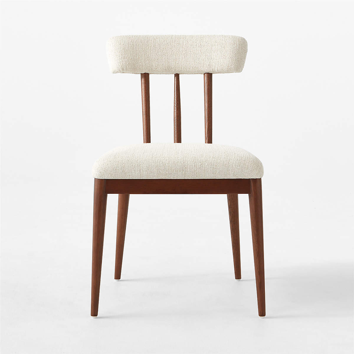 Arcos Oak Wood And Ivory Upholstered Dining Chair thumbnail 3