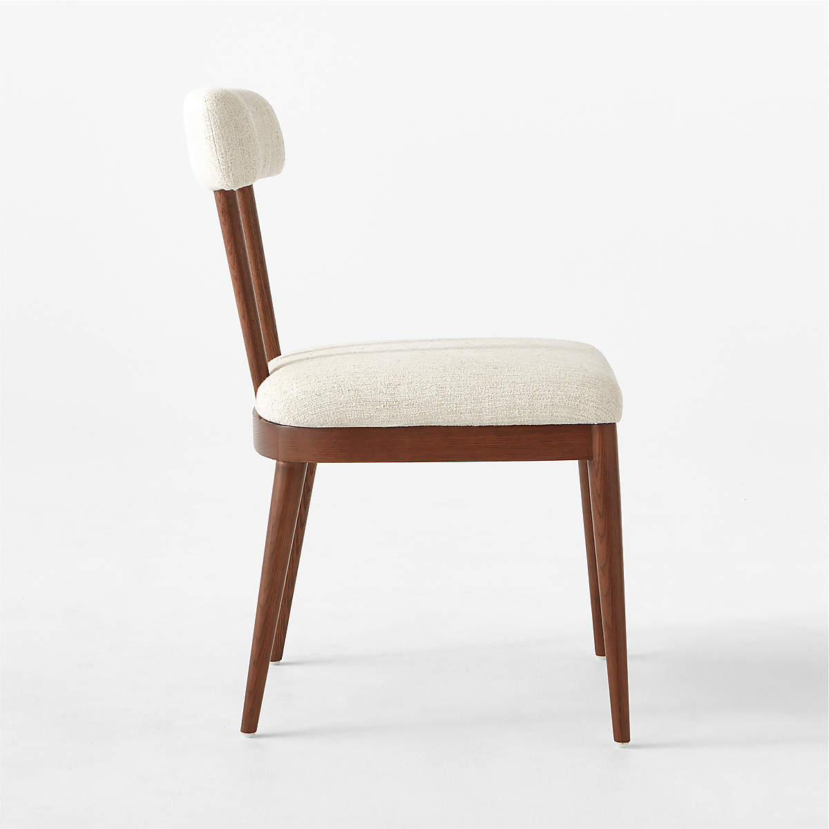 Arcos Oak Wood And Ivory Upholstered Dining Chair thumbnail 4