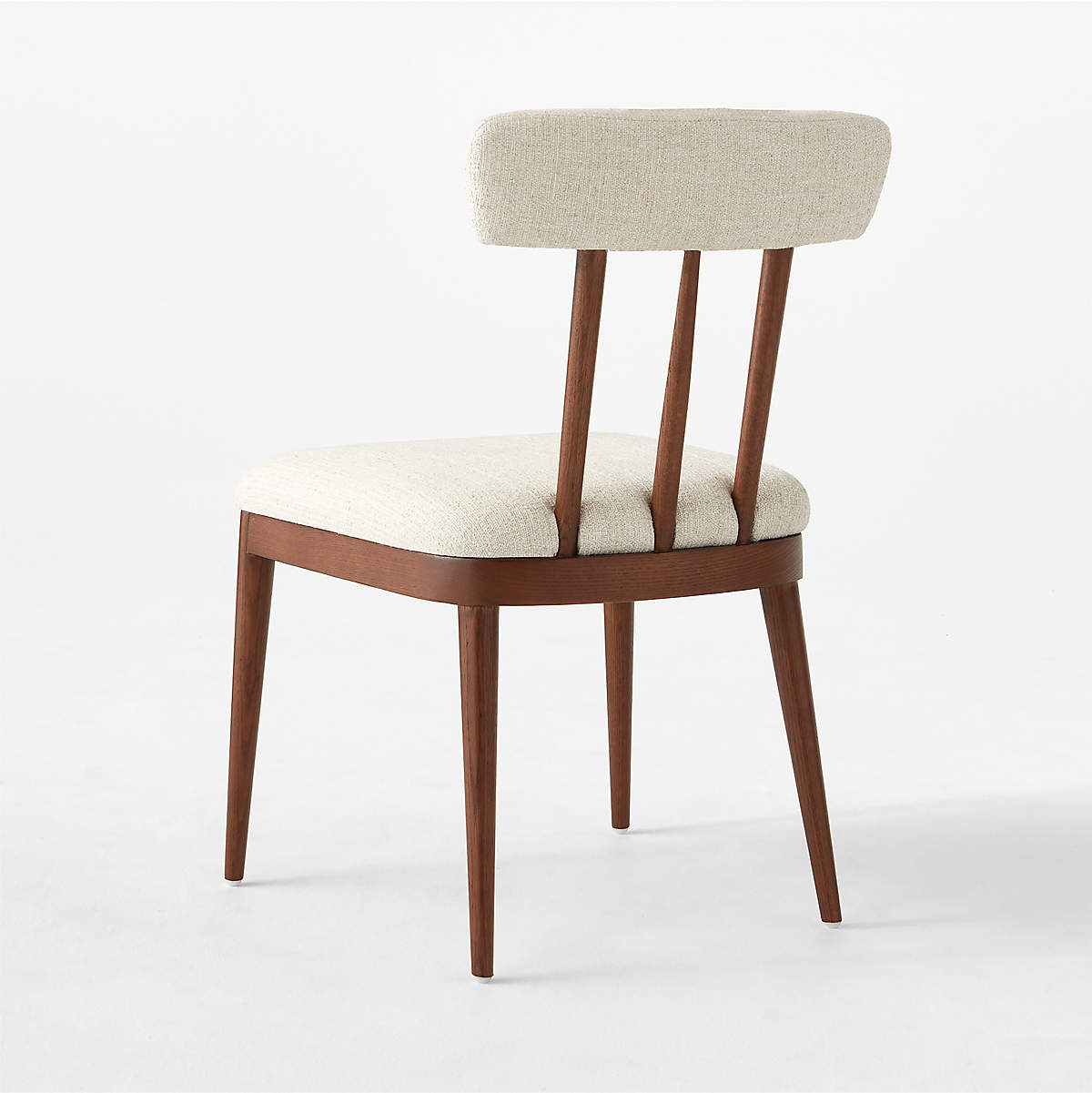 Arcos Oak Wood And Ivory Upholstered Dining Chair thumbnail 5