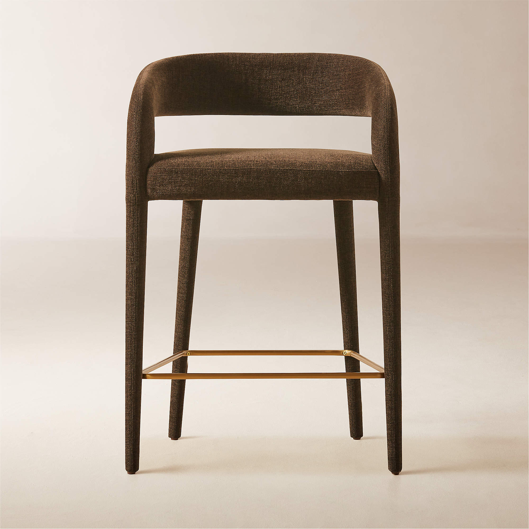 Lisette Brown Performance Fabric Counter Stool thumbnail 2