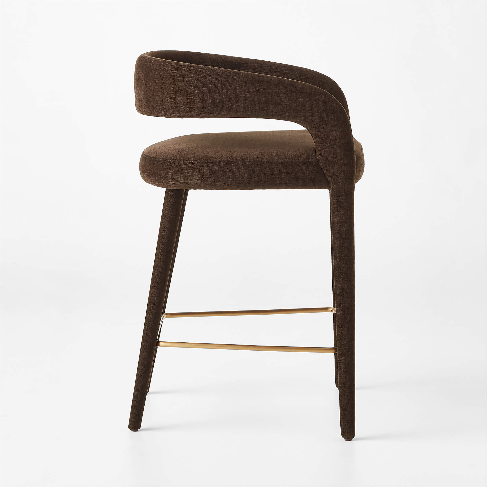 Lisette Brown Performance Fabric Counter Stool thumbnail 3