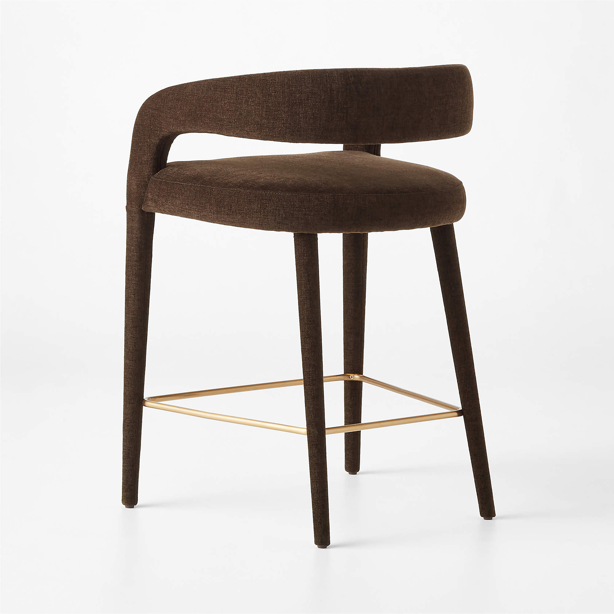 Lisette Brown Performance Fabric Counter Stool thumbnail 4