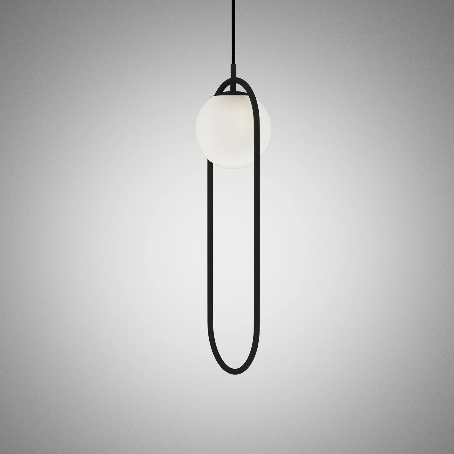 Modern Globe Chandelier Staircase Lighting Tall Long thumbnail 2
