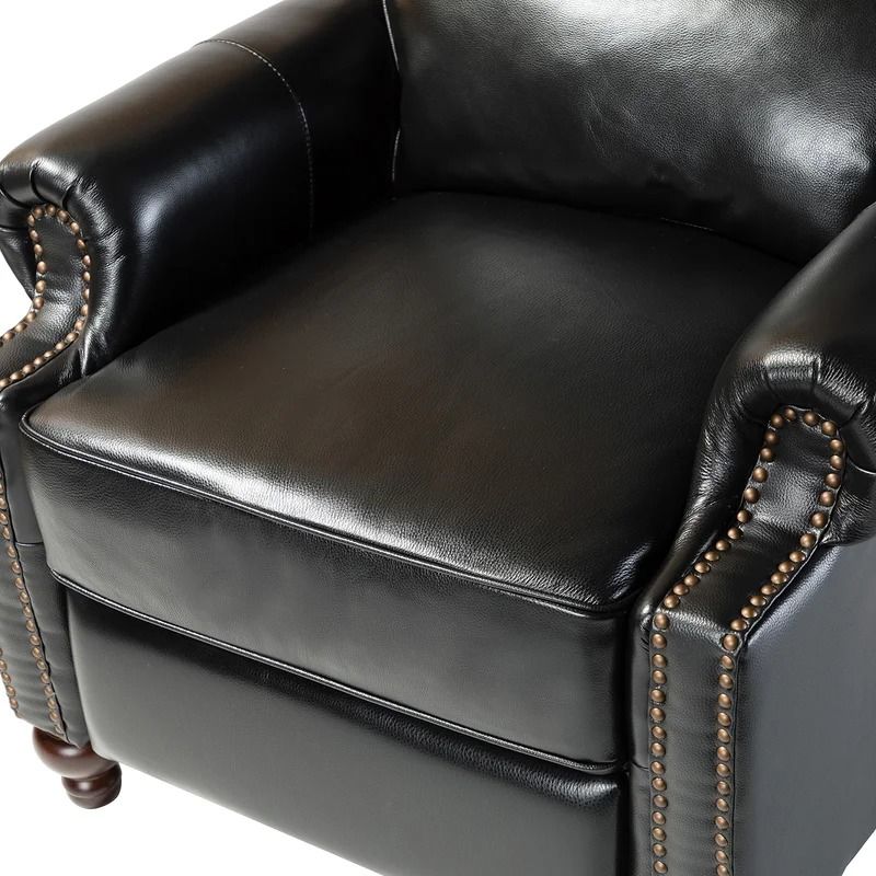 Adeesa Genuine Leather Recliner With Wings thumbnail 4