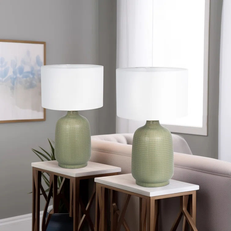 Harmanjit Ceramic Mesh Design Table Lamp thumbnail 3