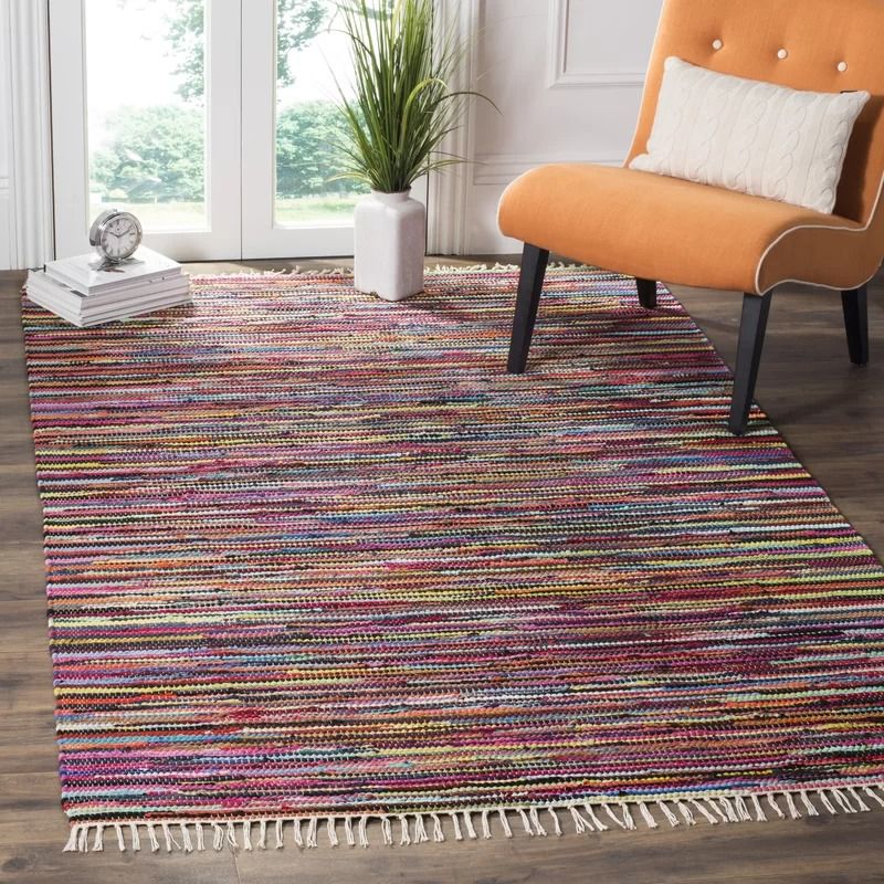 Samaniego Flatweave Cotton Abstract Rug 8'10' thumbnail 2