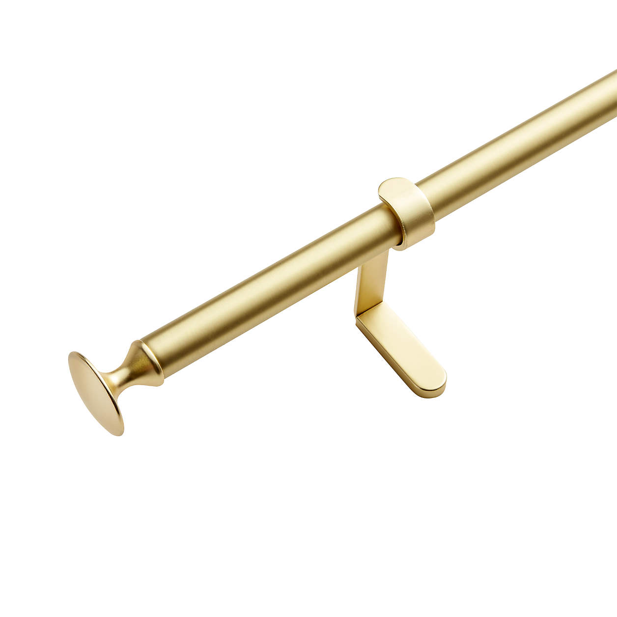 Gold Curtain Rod and Round End Cap Finials Set-28"-48" thumbnail 2