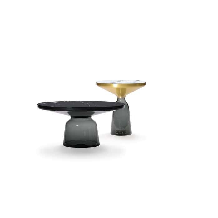 Bell Side Table in Brass and Quartz Grey by Sebastian Herkner thumbnail 2
