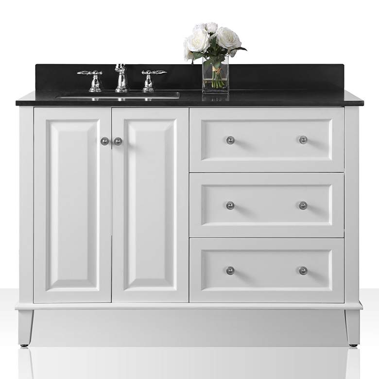 Hannah White 48" Quartz Top Off Center Left Sink Vanity thumbnail 2