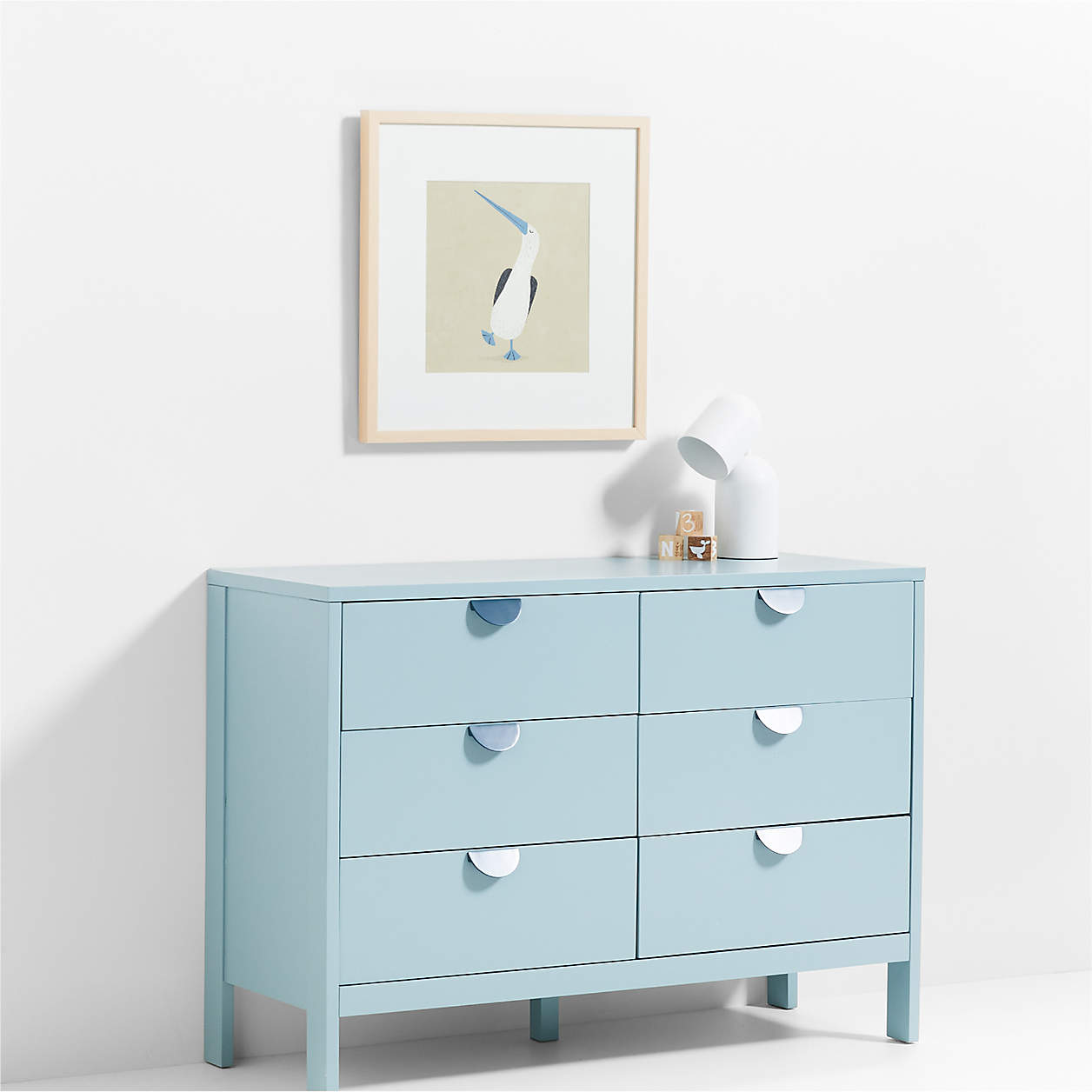 Blue Footed Bird Framed Wall Art Print-23.5"x23.5" thumbnail 2