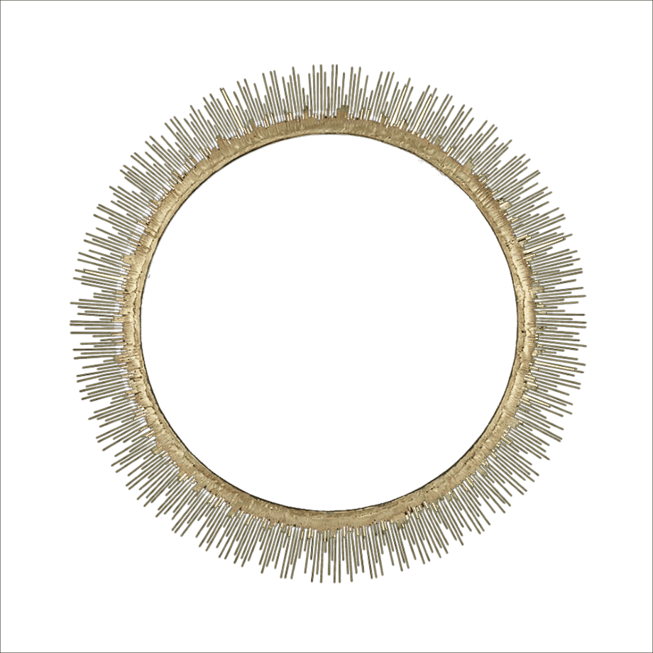 Clarendon Brass Large Round Wall Mirror thumbnail 5