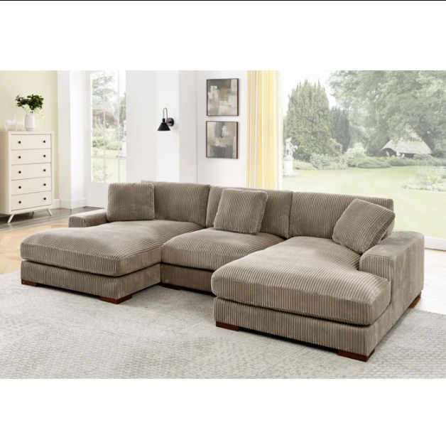 Cabbar 3 Piece Corduroy Sectional thumbnail 2